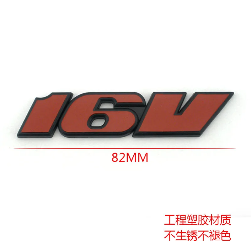 Red front Grill Badge 16V auto letter grille Trunk Emblem 3d sticker for VW MK2 GOLF  Volkswagen GTI Jetta Passat polo