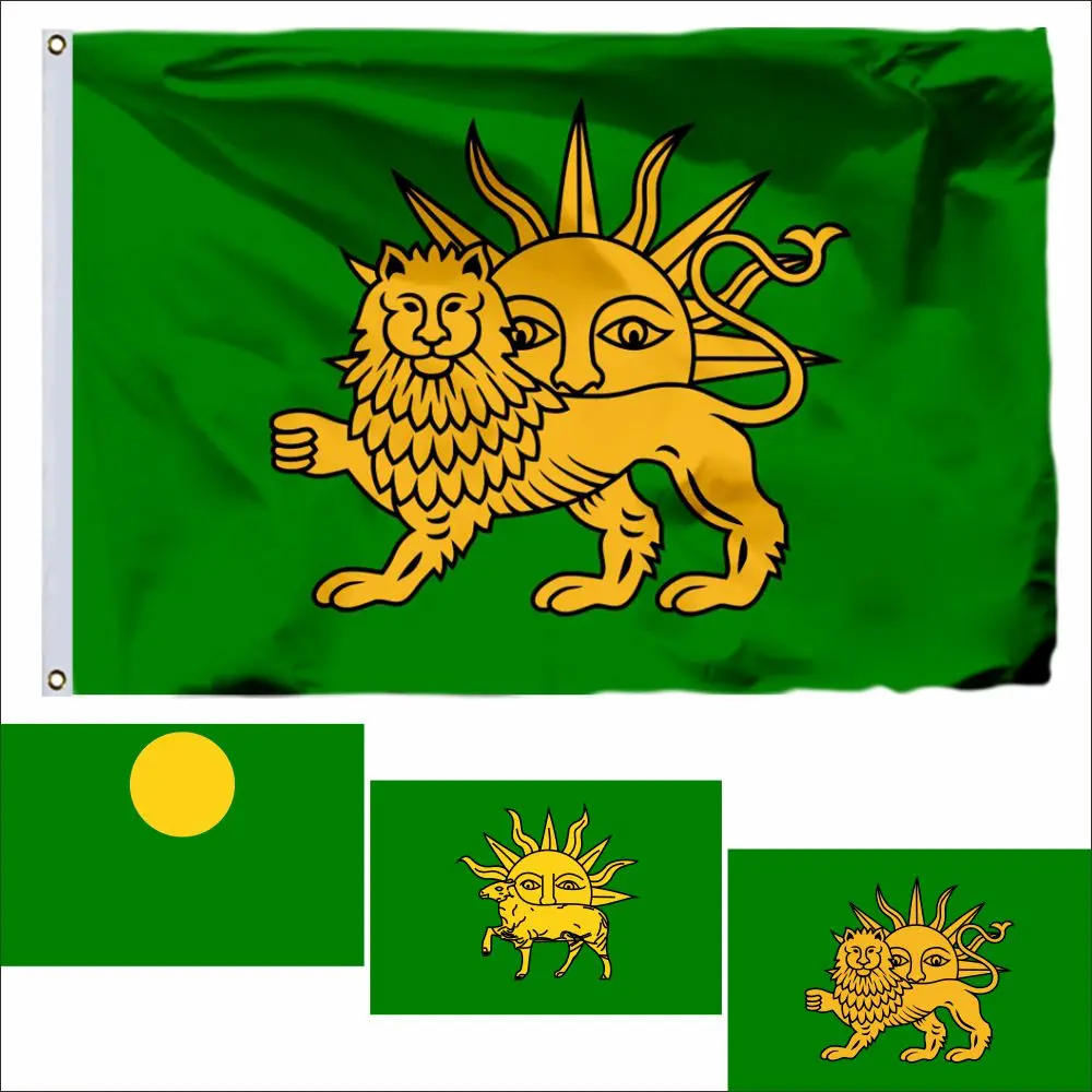 The Safavid Dynasty 1501-1736 Flag, 3x5ft, Algeria Banner, Fath Historical, 90x150cm