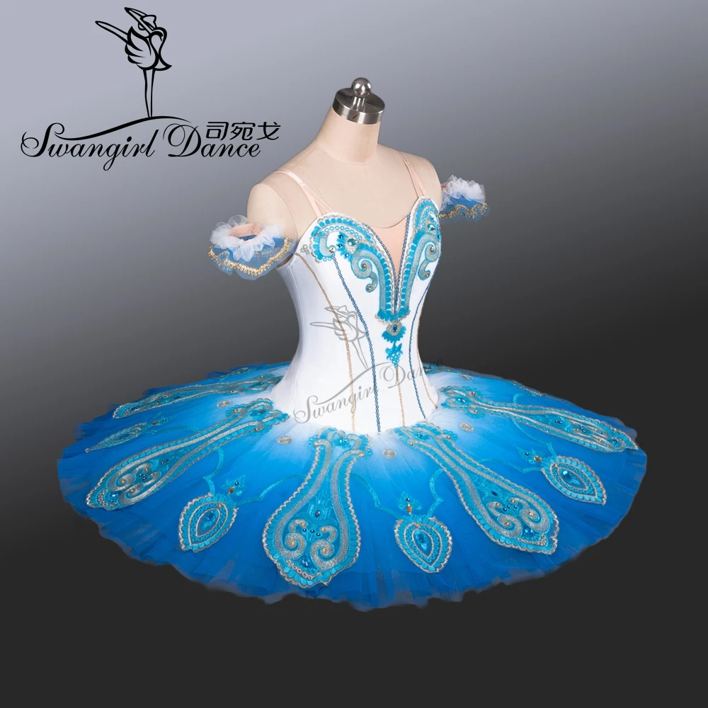 white/blue swan lake ballet tutu costumes professional ballet tutus blue bird nutcracker tutu platterBT9083