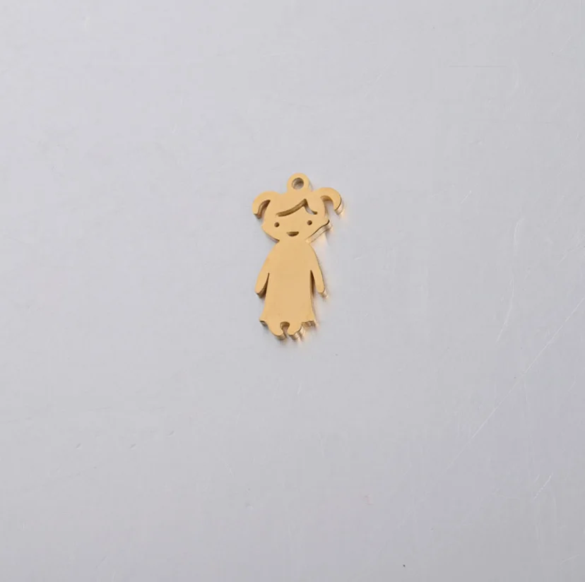 10 stks/partij Leuke Meisjes Jongens Charms Spiegel Polish Rvs Hanger Voor DIY Mode-sieraden Accessoires Groothandel