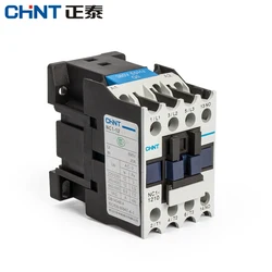 CHINT AC Contactor Electrical CJX2 LC1 0910 1810 NC1-1210 AC220V Communication 9A 12A 18A 25A 220V 380V Contator Din Rail Mount