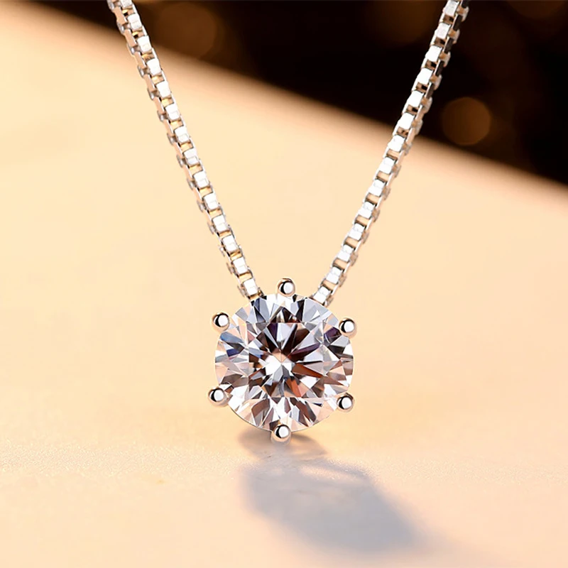 Hot moda wykwintne okrągły Rhinestone wisiorki naszyjniki 925 srebro półokrągła CZ Choker naszyjnik damska biżuteria na prezent — zdjęcie 3