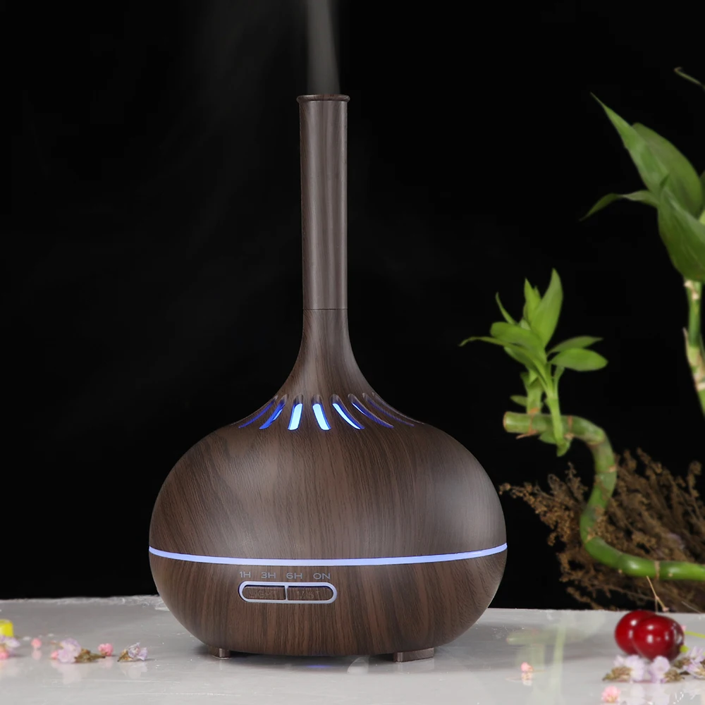 

400 мл увлажнитель воздуха, электрический ароматический диффузор, ультразвуковой увлажнитель воздуха с древесным зерном, эфирное масло, ароматерапия, создатель тумана для дома