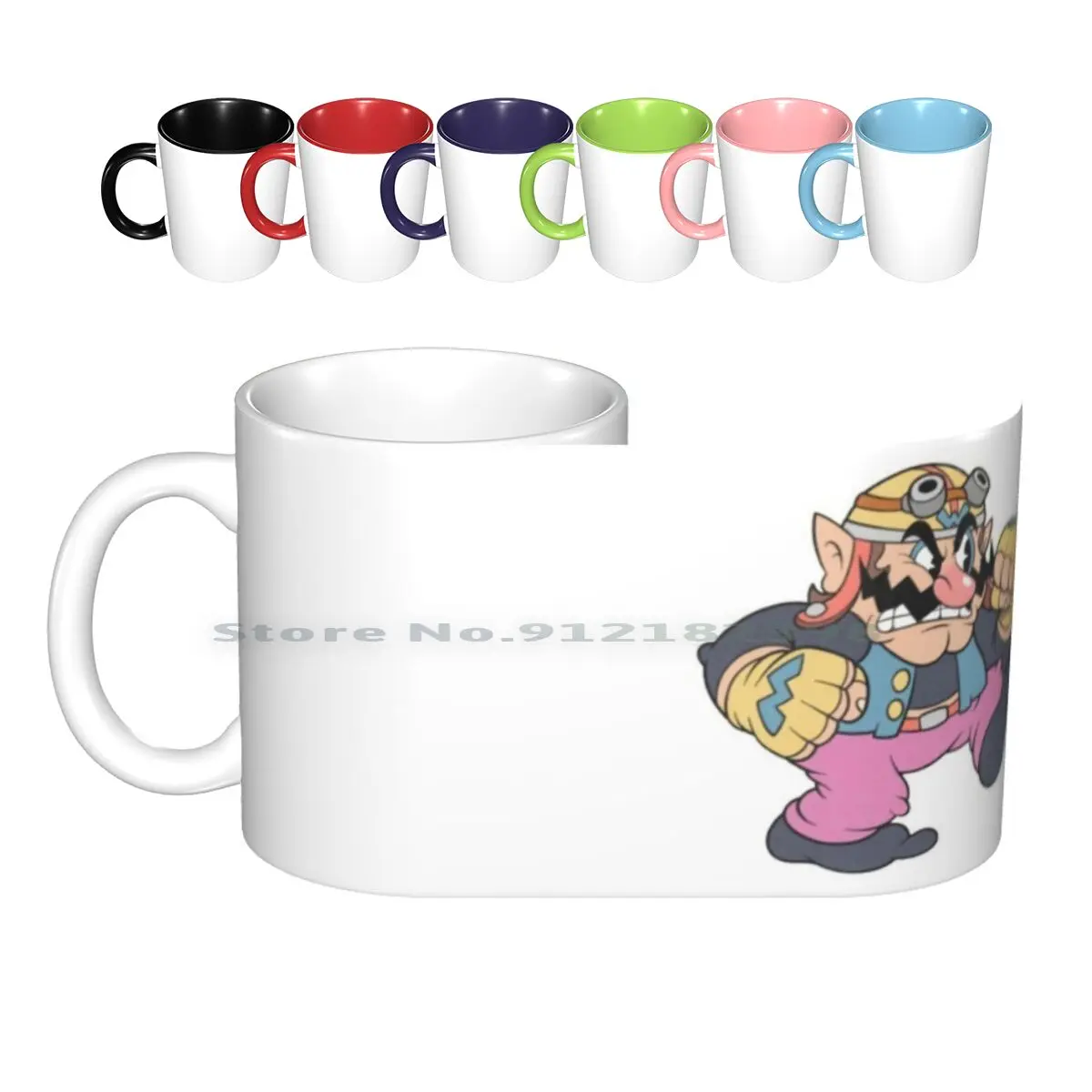 Wario Smash Bros. In The Art Style Of Cuphead Ceramic Mugs Coffee Cups Milk Tea Mug Wario Waluigi Super Smash Bros Smash Super