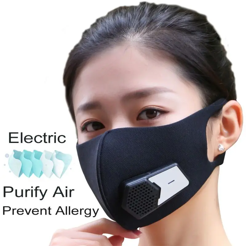 Electric Air Purifying Masks for Smart Dust-proof Mask Anti-Pollution Anti Dust Respirator PM2.5 Filter Face Protector S