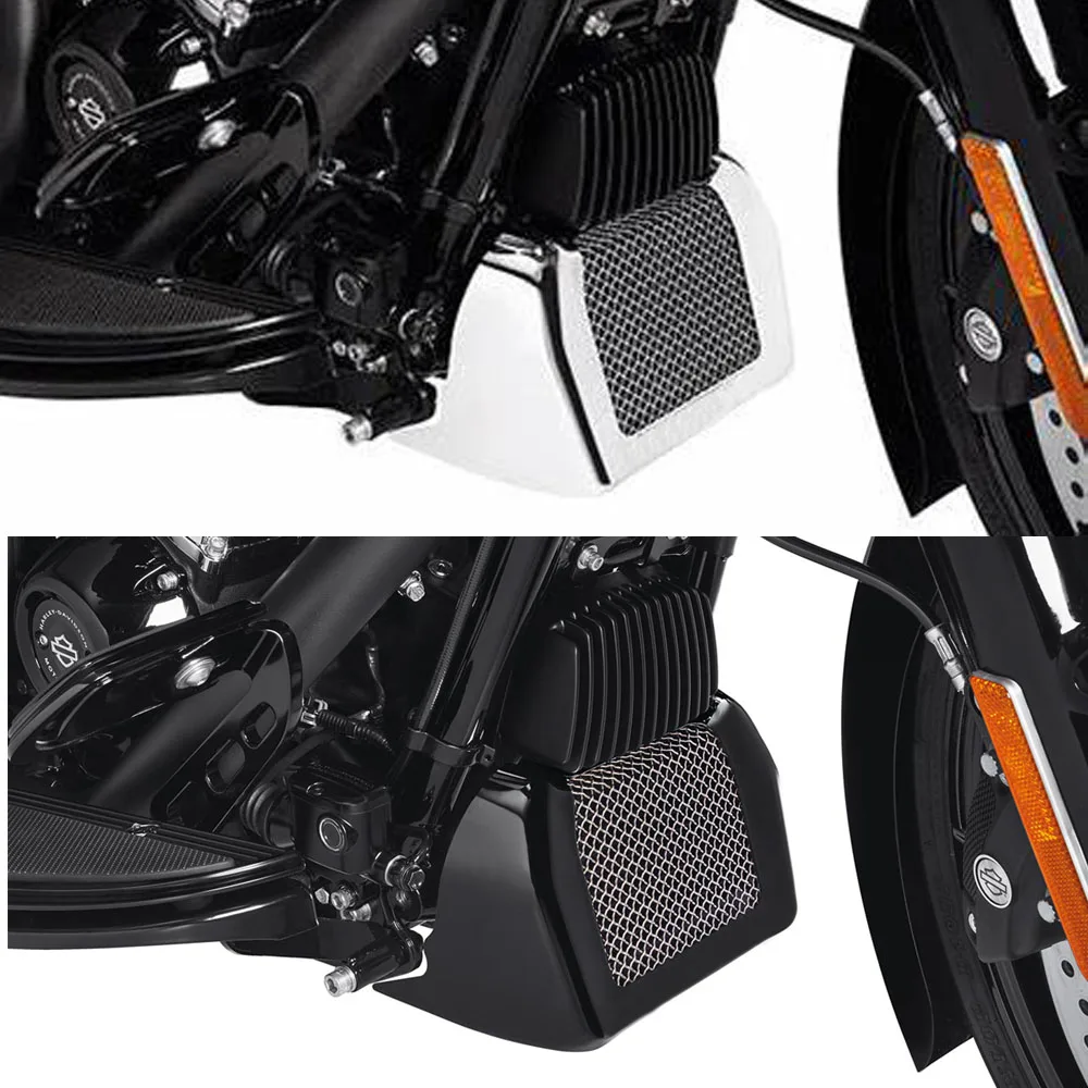 Oil Cooler Cover Deflects Road Debris with Style For Harley Touring Road King Street Glide FLHXS FLTRX FLHR 17-18 2017 2018