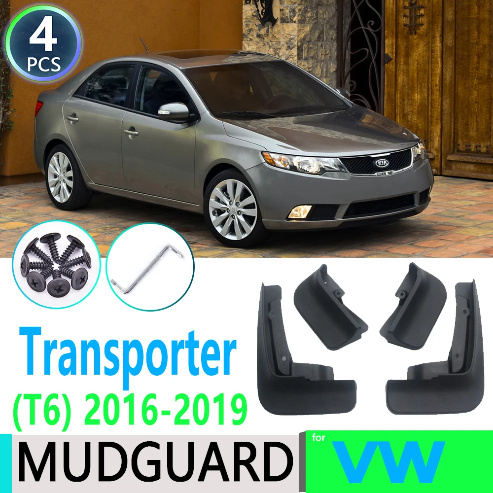 for Volkswagen VW Transporter T6 Caravelle Multivan 2016~2019 Car Fender Mudguard Mud Flaps Guard Splash Flap Car Accessories