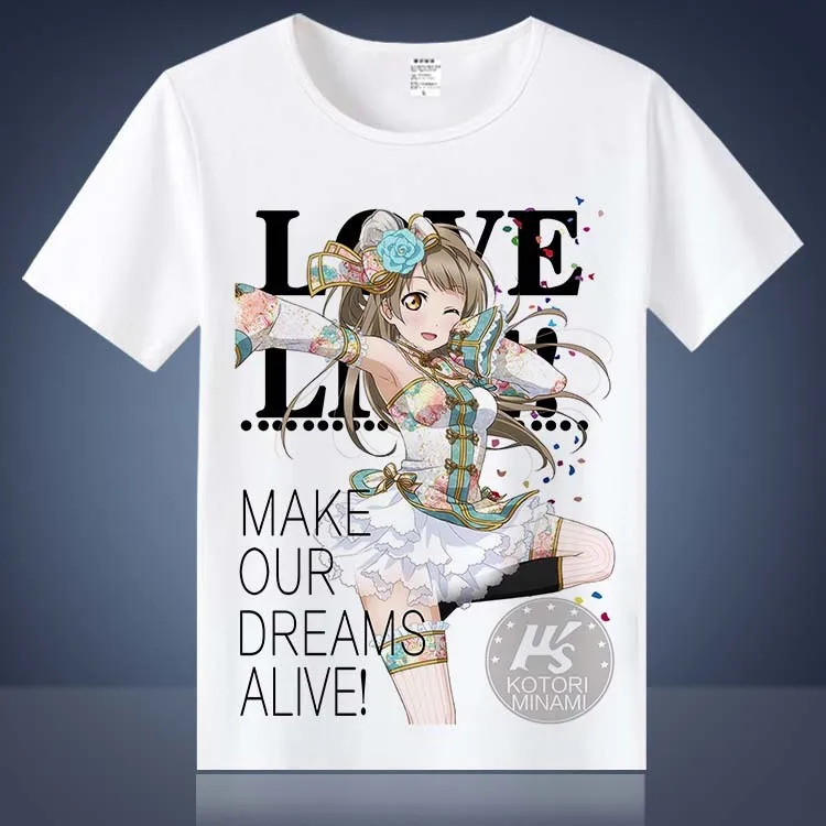 Lovelive Sunshine Cosplay T Shirt Japanese Anime Love Live Nico Yazawa Maki Nishikino Printed Summer T-Shirt Cartoon Top Tee