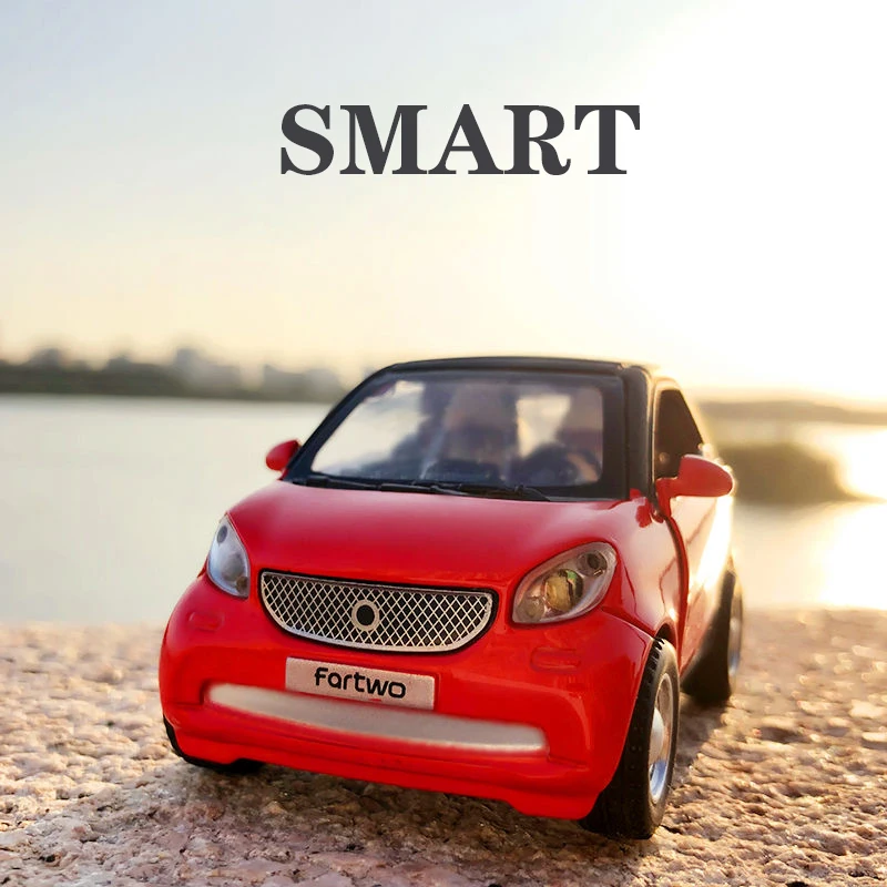 Smart Fortwo Toy Vehicles Diecast Model Cars-Toy For Children Metal Cars For Brithday Decoration