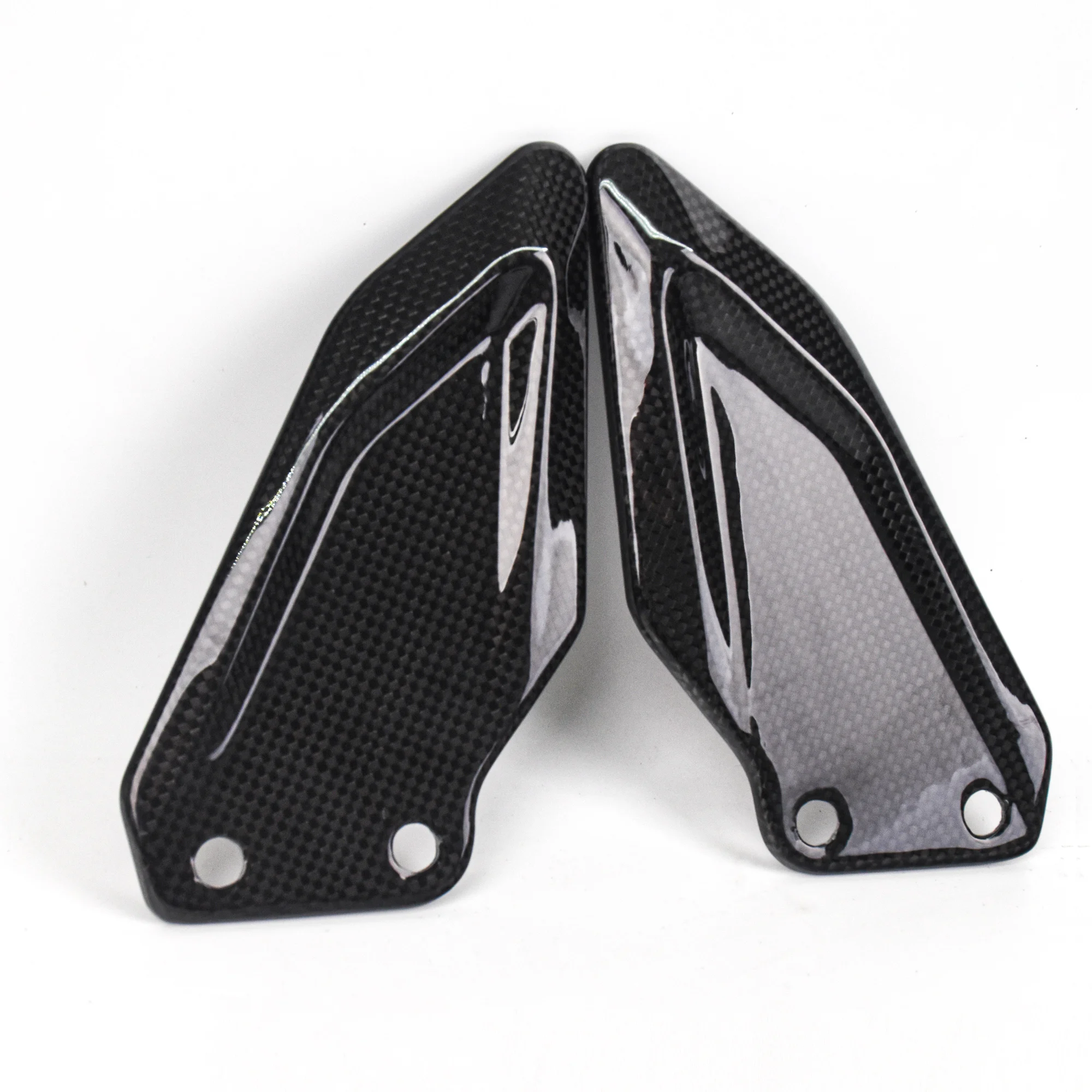 

New Motorcycle parts Carbon Fiber Heel Guard Fairing Foot Peg Plates For BMW S1000RR K46 M1000RR