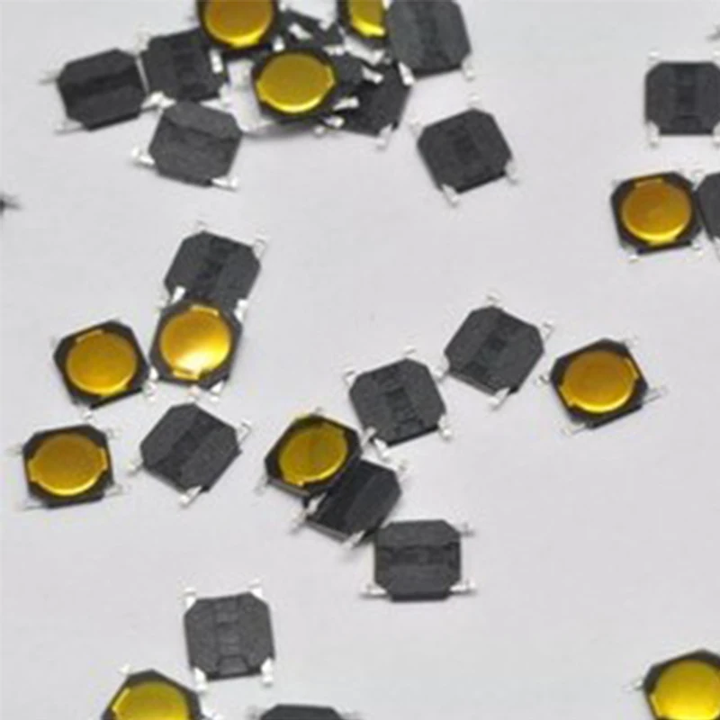 100 قطعة 4*4*0.8 غشاء اللمس اللمس زر التبديل الجزئي رقيقة فيلم لوحة المفاتيح 5.2x5.2x0.8