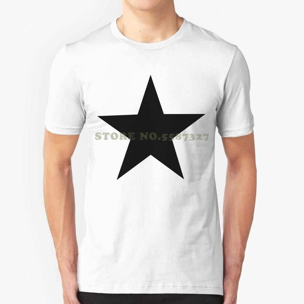 New T Shirt Star T Shirt-Abstract Geometric Minimalist Design Screen Printed Tee Top-Khaki