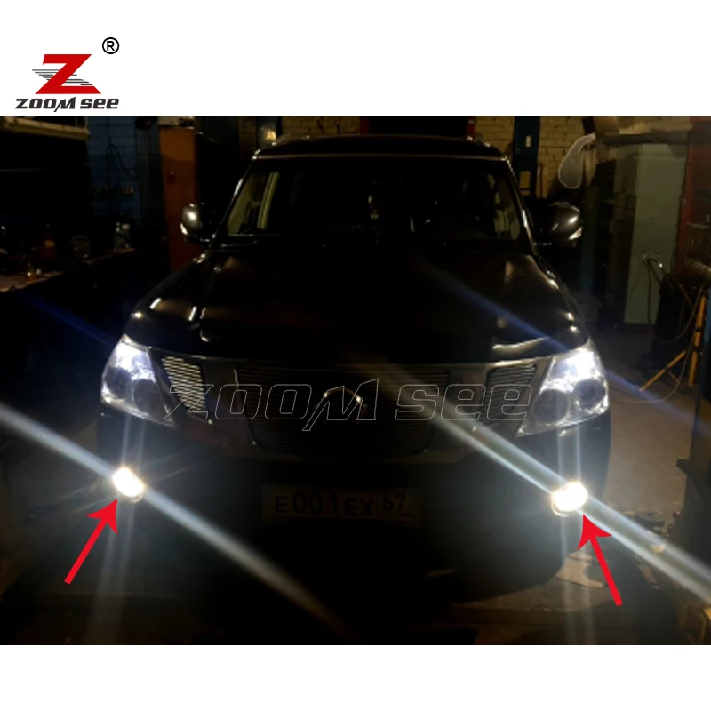 2pcs High quality H11 Canbus No error White Car LED front fog lamp fog light bulb for Nissan Patrol Y62 (2012-2019)