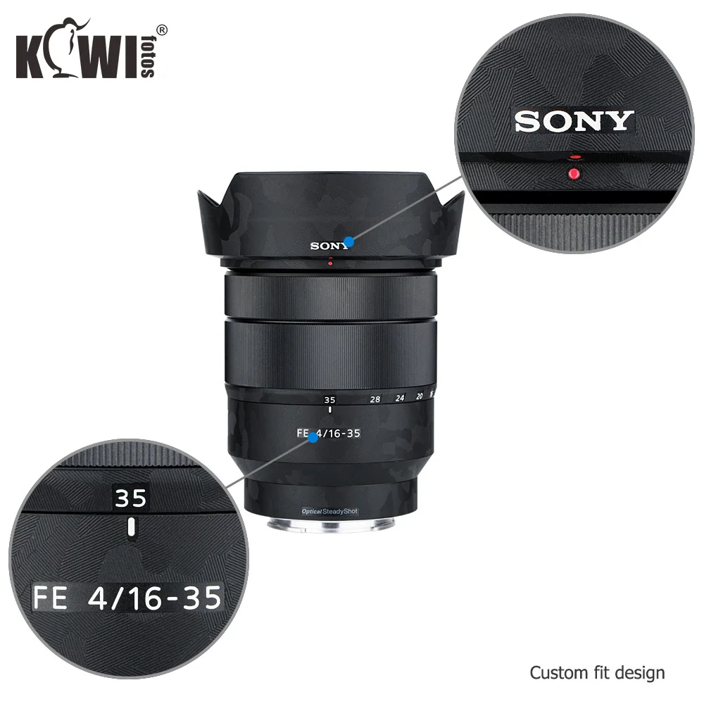 Anti-Scratch Lens Protective Skin Film For Sony Vario-Tessar T FE 16-35mm F4 ZA OSS SEL1635Z & ALC-SH134 Lens Hood 3M Sticker