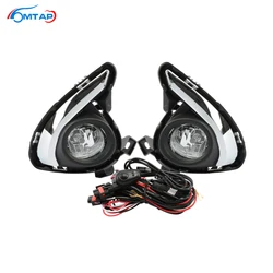 MTAP For Mazda 2 Demio 2015 2016 2017 Front Bumper Fog Lamp Reflector Light Foglight Foglamp Set With Cable Switch Bulbs