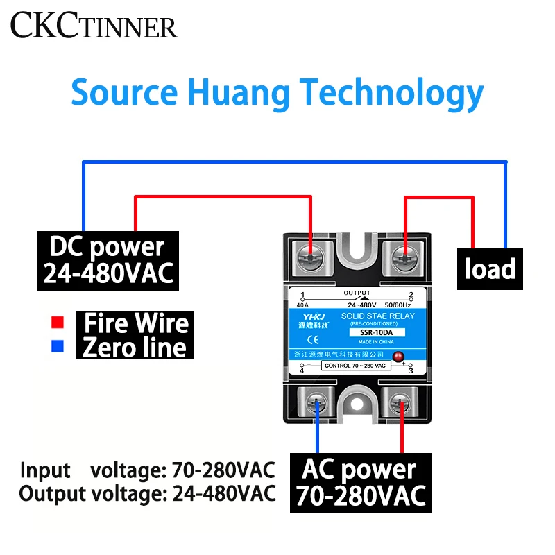 SSR-10DD / 25DD / 40DD Single Phase DC controlled DC SSR single phase solid state relay with plastic dust cover Heat Sink 220V