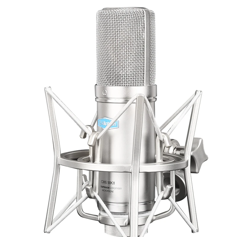 Alctron CM6MKII 전문 콘덴서 유선 마이크 녹음 키트 용 마이크 사운드 스튜디오 쇼크 마운트가있는 KTV 가라오케