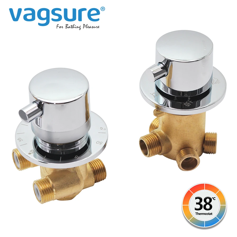 

2/3/4/5 Output Diverter Brass Thermostat Shower Faucet Split Thermostatic Control Valve For Shower Steam Room Shower Colum Panel