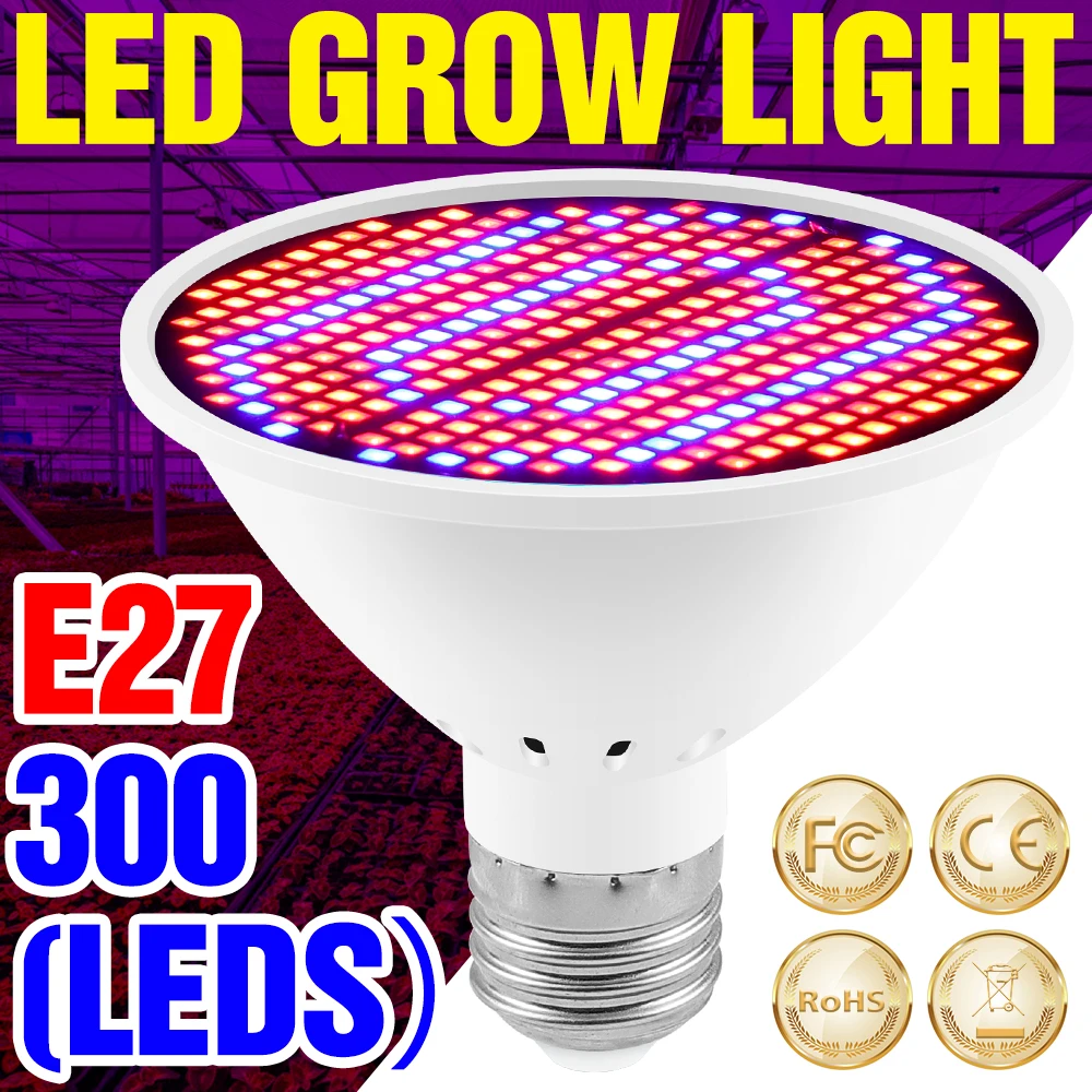 LED E27 Full Spectrum Plant Light Bulb 220V 20W 15W 6W Indoor Garden Hydroponic Led Grow Light Box Tent 110V Plant Growth Lamp