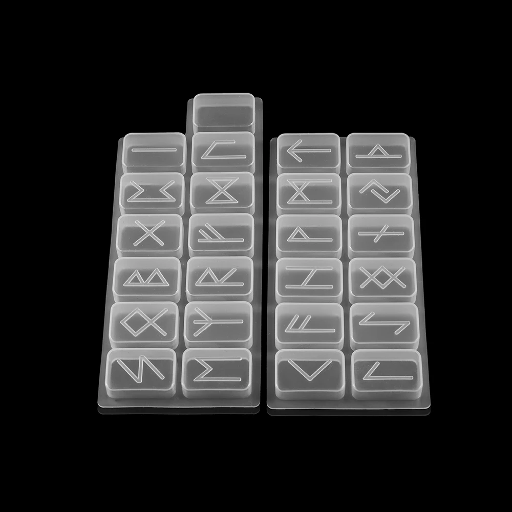 2pcs Runes Character Molds Runes Symbols Silicone Resin Epoxy Molds Fortune-telling Epoxy Moulds For DIY Jewelry Making Findings