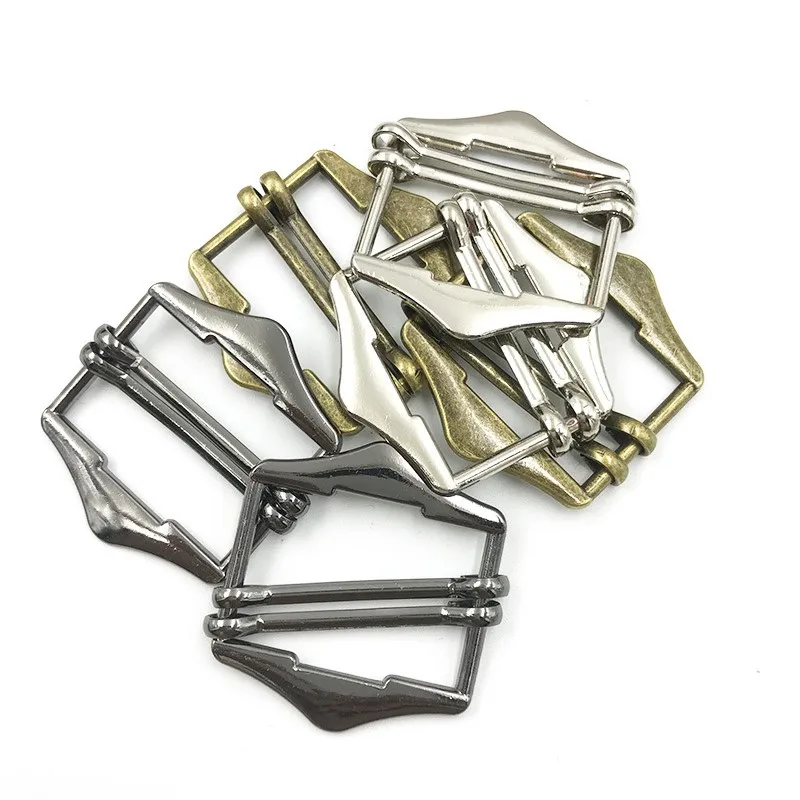 Metal Alloy Slider Adjuster Buckle Double Bar Roller Pin Buckle for Trousers Webbing Strap Bag LeatherCraft 20MM 25MM 30MM