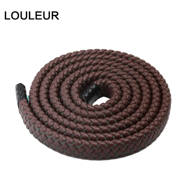 1m 12x6mm Braided  Leather Rope Punk Braided Leather Cord  Flat Braided Cord Rope Accessories Jewelry Findings Handmade Gift