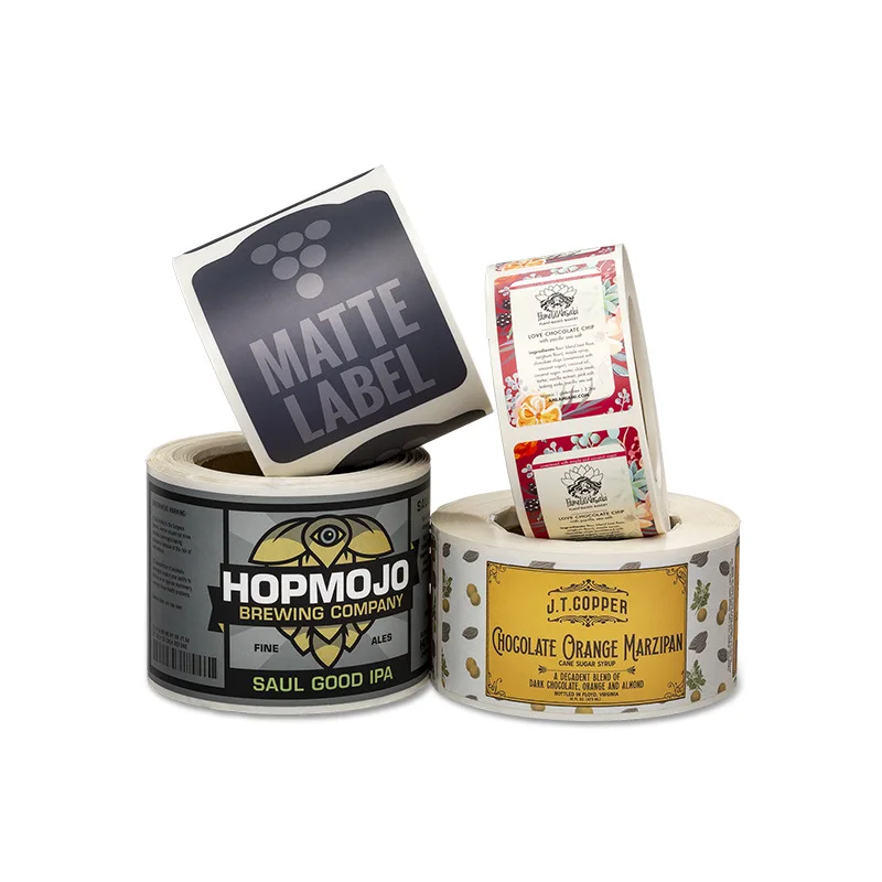 Customized Front and Back Set Wine Sticker Printing Colorful Different Favors Red Wine Labels Waterproof and Luxury Design