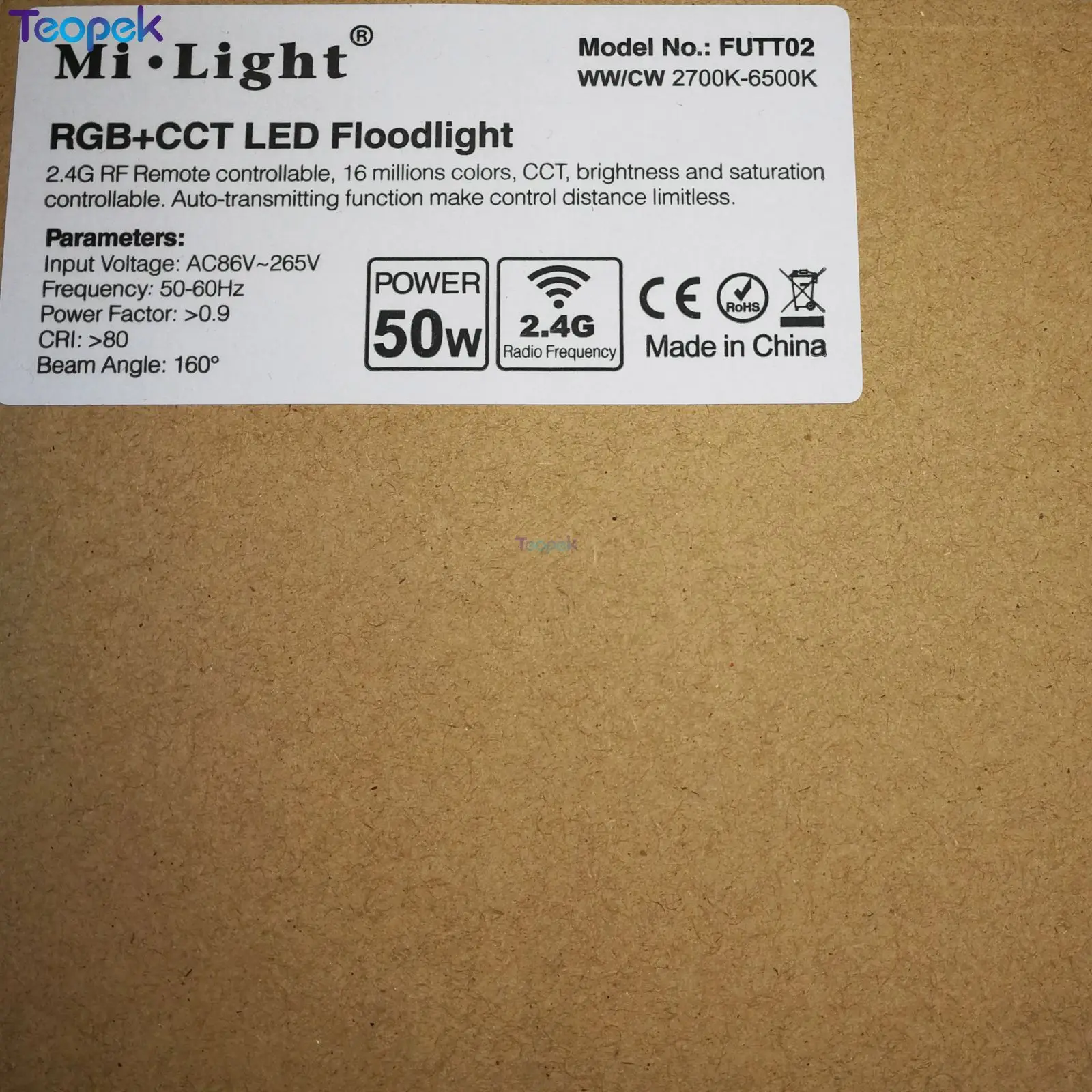 Miboxer 50W RGB + CCT LED Floodlight FUTT02 IP65 Waterproof Led Outdoor Light Garden lamp