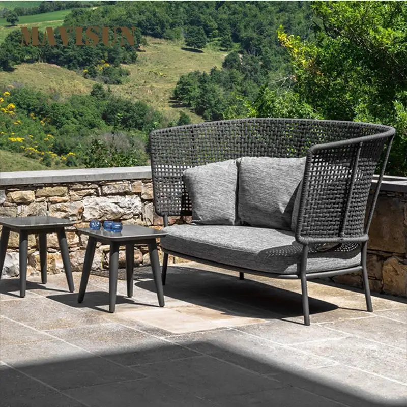 Rattan Chair For Garden Bench Bag Rectangle Table Outdoor Simple Furniture Sets Lounger Lazy People Big Sofas Minimalist