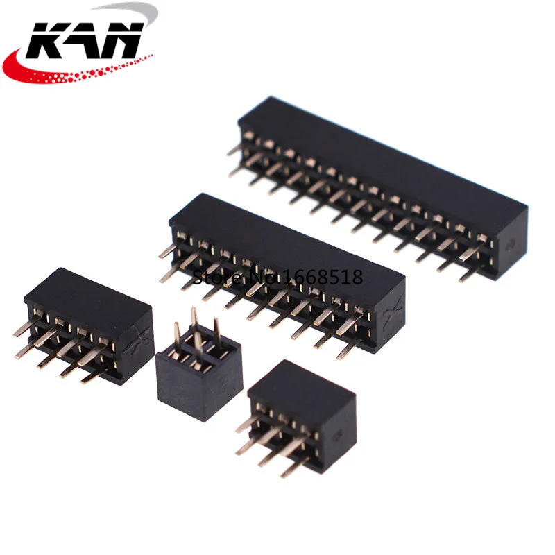 10PCS 2X2P/4P/6P/8P/10P/16P/20P/40P PIN Double row Straight FEMALE PIN HEADER 2.0MM PITCH Strip Connector Socket 8/10/16/20/40