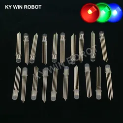 10 stks 5mm RGB LED Diode 4 pins Gemeenschappelijke Anode/Kathode Tri-Color Emitting Diodes Diffuus Rood groen Blauw DIY Kit