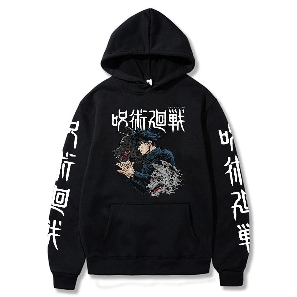 Autumn Winter Hoodies Anime Fushiguro Megumi Unisex Tops Harajuku Graphic Plus Size Sweatshirts for Men/Women