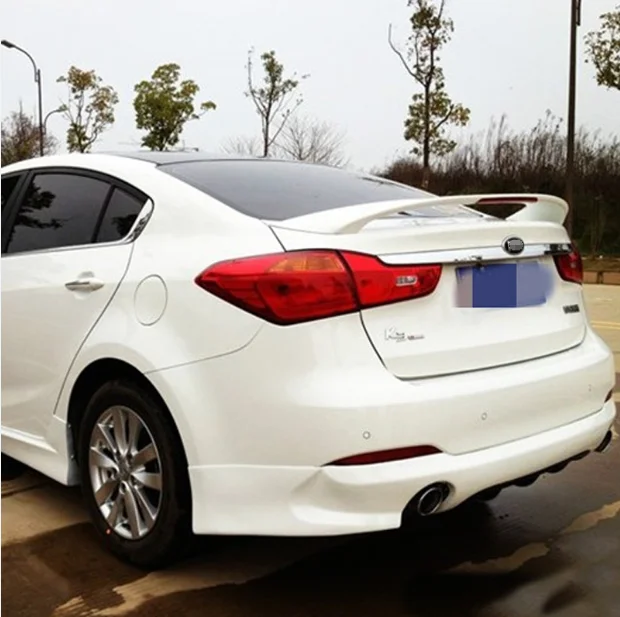 Dla Kia Forte K3 Spoiler wysokiej jakości ABS materiał tylny spojler samochodu unpaint kolor tylny Spoiler dla Kia Forte K3 Spoiler 2012-2015 — zdjęcie 6