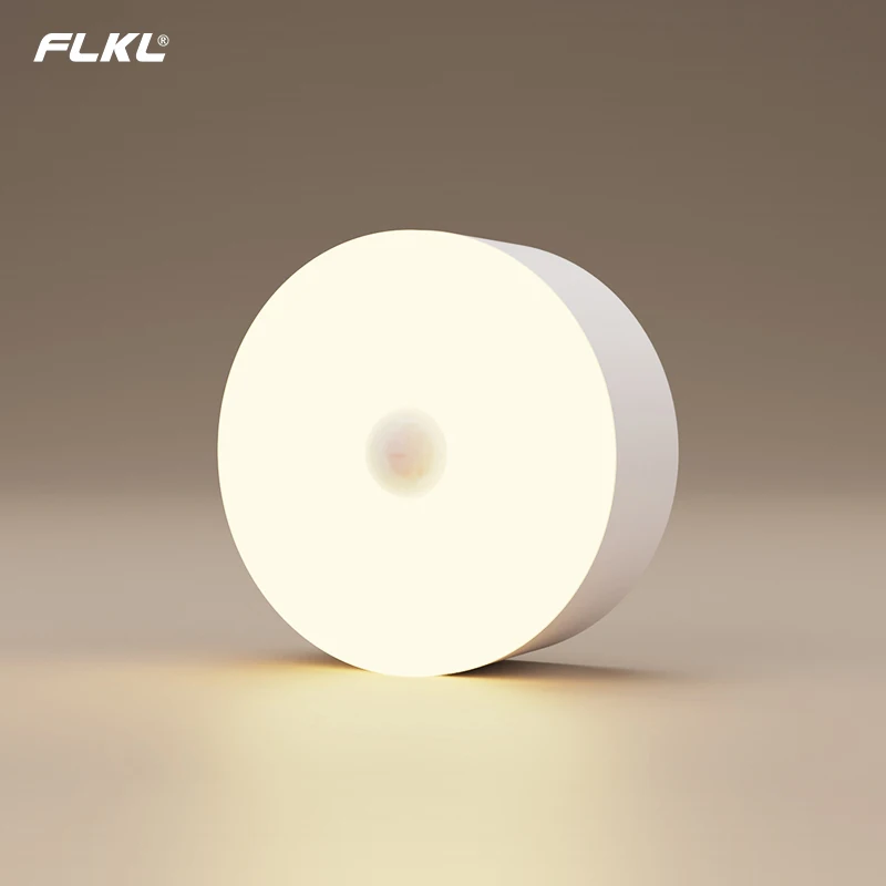 PIR Motion Sensor LED Night Light USB Rechargeable Dimmable Night Lamp for Bedroom Kitchen Cabinet Light Wireless Closet Light