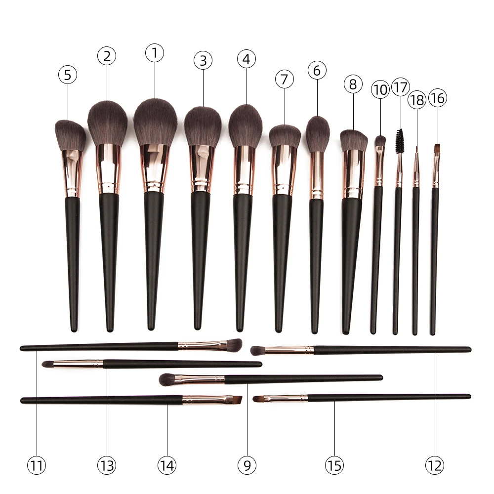 Shinedo Makeup Brushes Set Face EyeShadow  Blending Kabuki Foundation Powder Eyeliner  Make Up Kit  Brochas Maquillaje