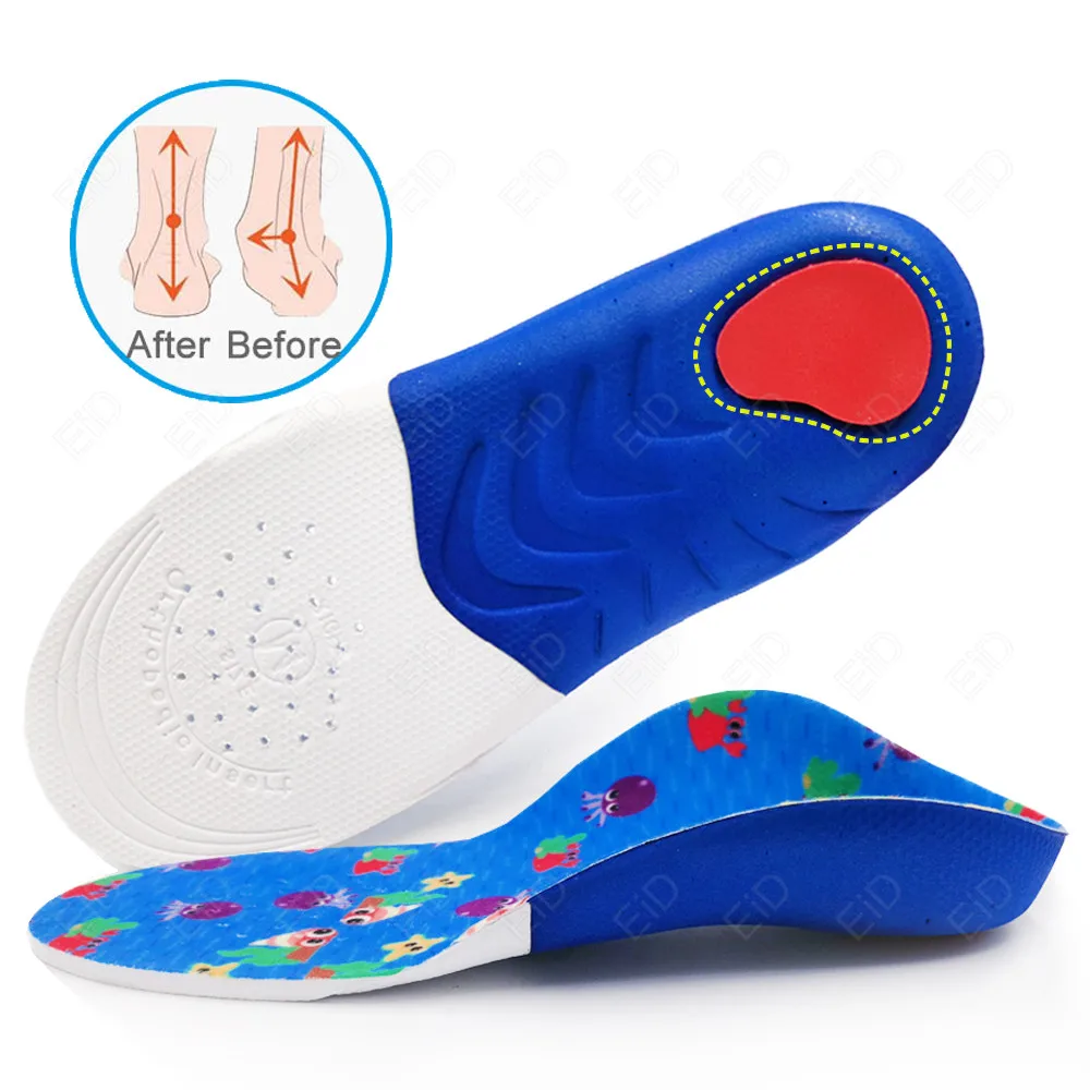 EiD Children shoes Orthopedic insoles for Sport Flat Foot Arch Support O/X Leg corrected Kids Orthotics pads Feet Care Inserts