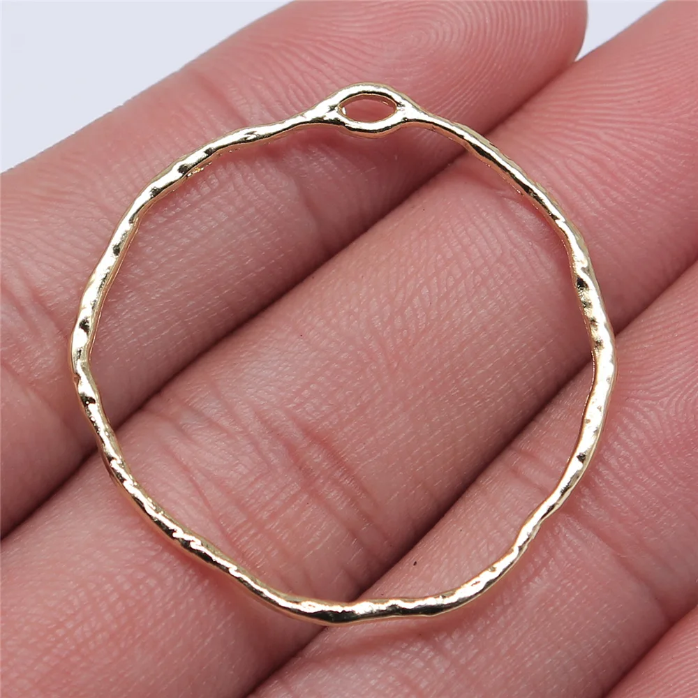 10pcs High Quality KC Gold Color Plated Geometry Charms For Earring Making Hollow Frame Bezel Border Molds UV Epoxy Resin Molds