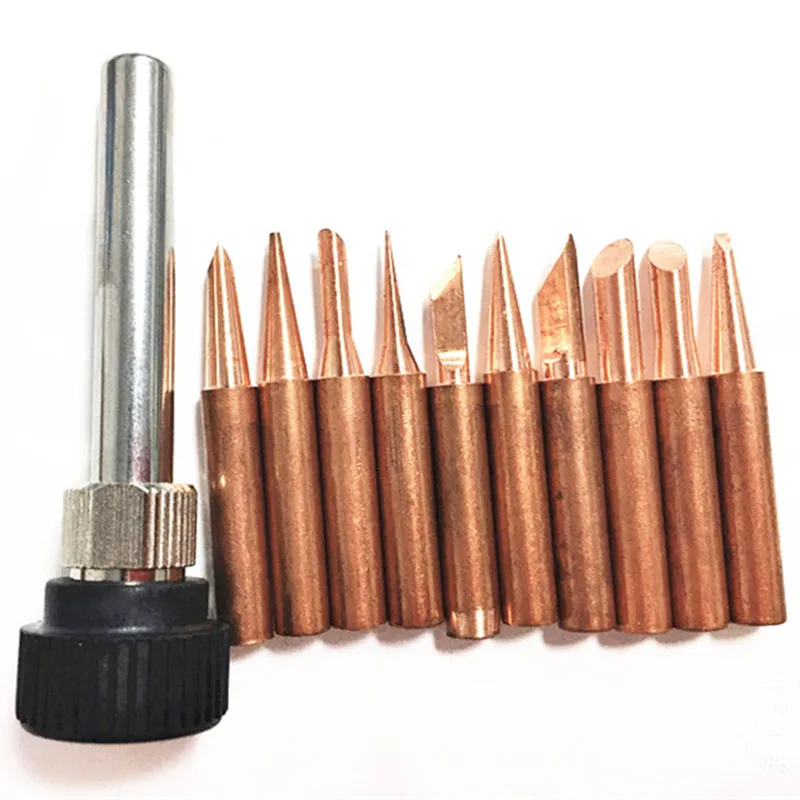 Soldering Iron Tip for Hakko 936 Soldering Station, Nonmagnetic, Pure Copper, 900M-T, 936, 907 Sleeve Case