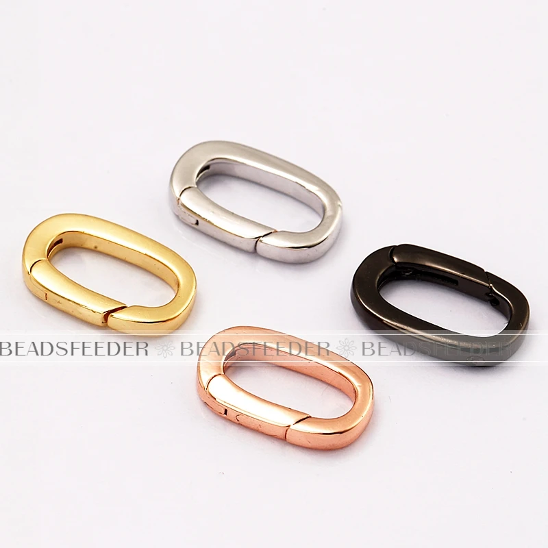 Push in Gate Lock Oval Jewelry Clasp Gold Silver Black Rose Gold Push Gate Clasp, Spring Gate Clasp WHOLESALE Supplies K11