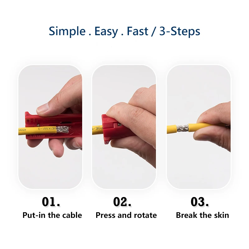 Network Cable Stripper Ethernet Coaxial Stripping Tool For LAN Electrical Wires