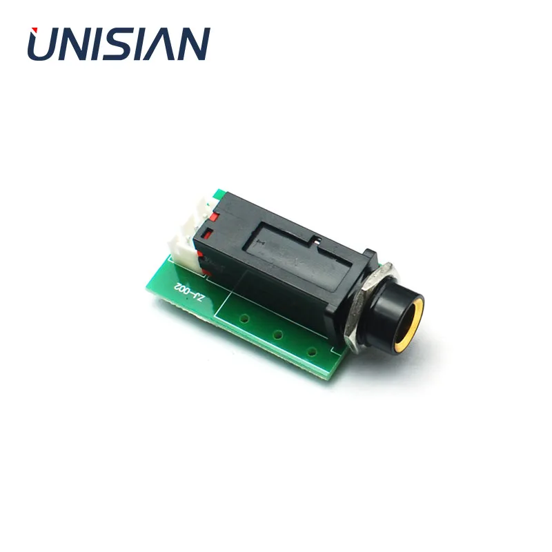 UNISIAN Audio signal adapter MIC 6.5mm 6.35 6.3 Microphone interface to 3pin 2.54mm terminal Conversion board for home amplifer