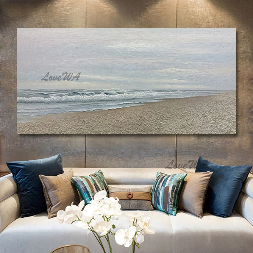 

Unframed Contemporary Wall Art Sea Landscape Oil Painting Home Decoration Piece 3d Picture Beautiful Scenery High Quality