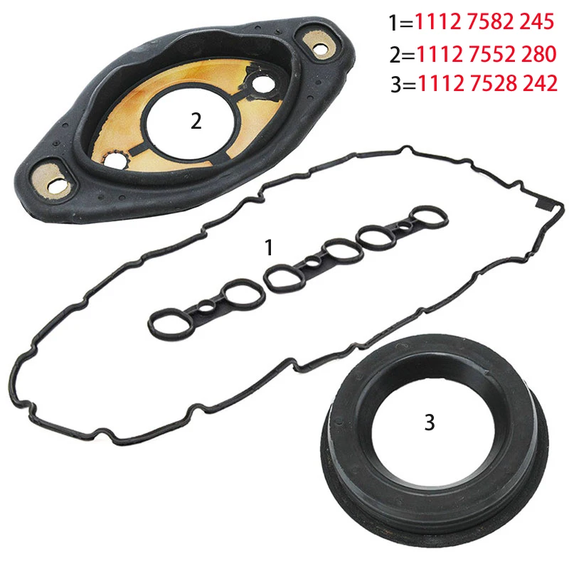 11127582245 New Valve Cover Gasket Camshaft Adjuster Gasket Oil Seal Gasket For BMW 730i E84 E83 F25 E70 X1 X3 X5 Z4 N52