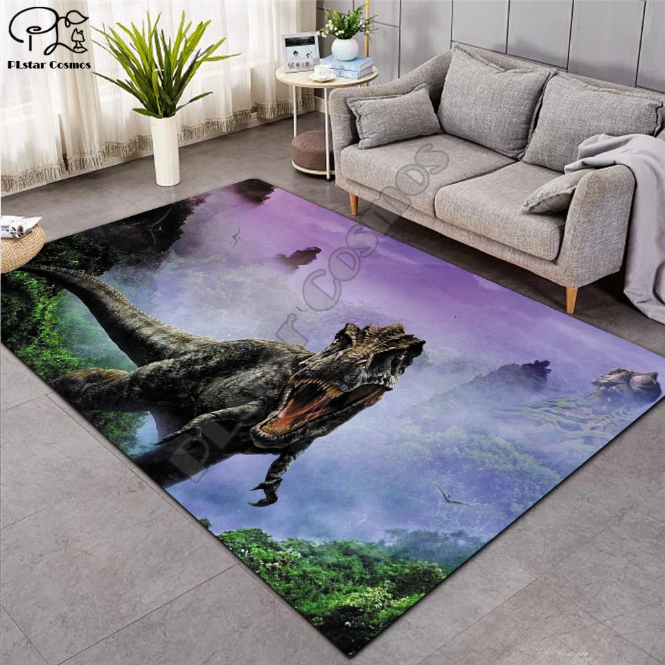 Alfombra nórdica 3D de dinosaurio para sala de estar, sofá, dormitorio, Alfombra de juego, salón de dibujos animados, alfombras grandes, alfombra para puerta de pasillo, personalizada, 0016