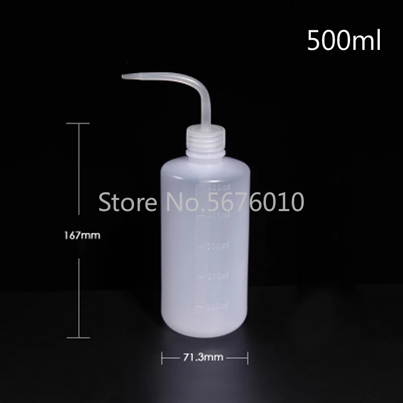 

20pieces/pack 500ml Clear Plastic Blow Washing Bottle Tattoo Wash Squeezy Laboratory Measuring Bottle