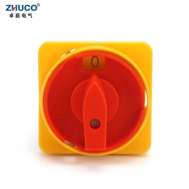 ZHUCO LW12-16/1GS 16A Two Position One Pole Combination Knob Padlock Master Control Circuit Rotary Power Cut-off Cam Switch