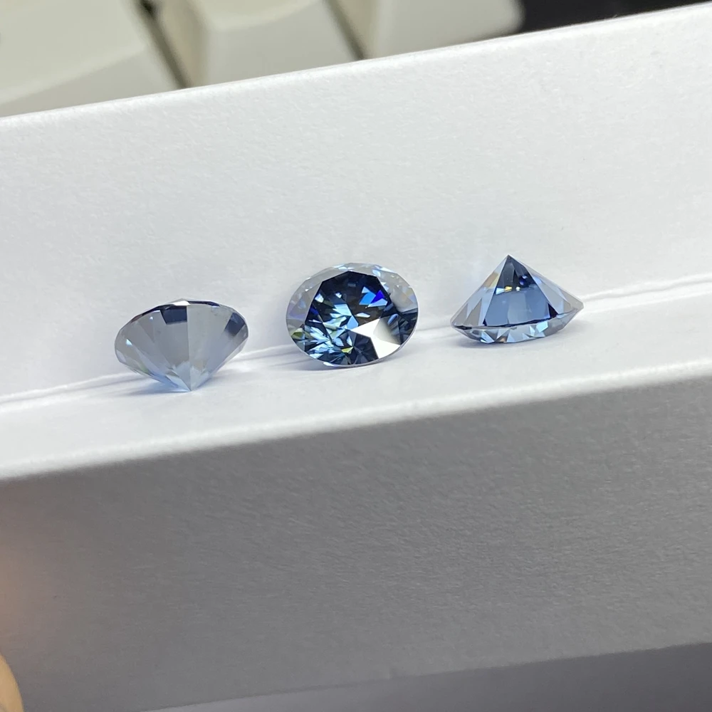 

Meisidian 2 Karat 8mm Blue Moissanite Loose Diamond Price Per Carat