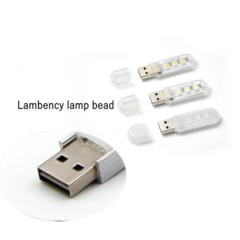 Mini USB LED Lampu Meja Portabel Lampu Meja Baca 3 8 24LED Buku Malam Lampu Senter untuk Berkemah Bank Daya Notebook