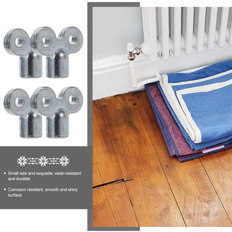 10Pcs Zinklegering Radiator Toetsen Heater Bleed Key Wrench Sanitair Bleeder Sleutel Radiator Wrench Air Vent Centrale Verwarming Tool