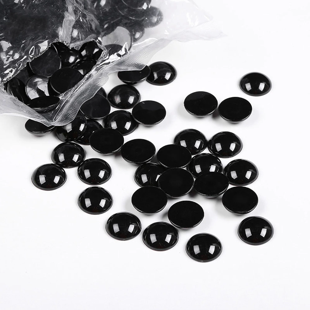 100pcs/Pack 3-12mm Black Plastic Safety Eyes For Bear Doll Animal Puppet Crafts Children Kids DIY Toys Dolls Accessories Gift